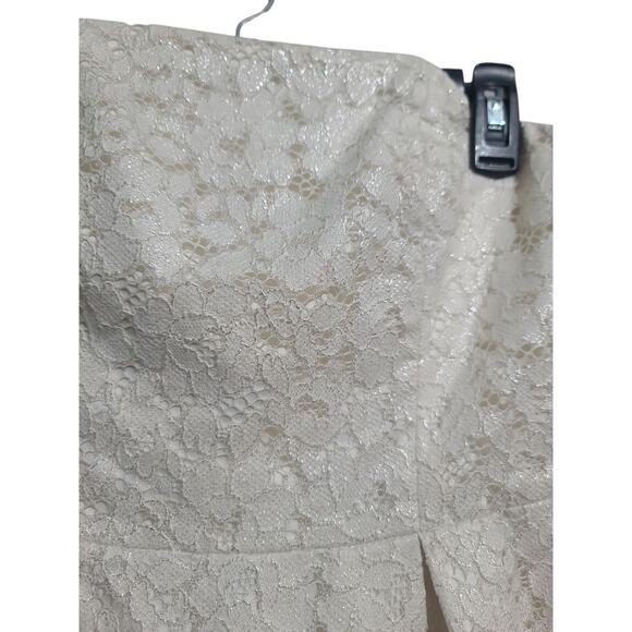 Lilly Pulitzer Marielle Lace Strapless Fit Flare Dress Cream Size 2 - Picture 3 of 5